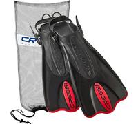 Cressi Palau SAF + Bolsa de Red, Negro/Rojo, S/M