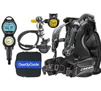 Cressi Patrol BCD Equipo de Buceo con regulador Compacto AC2, Compacto Octo, Consola Leonardo C2 y Bolsa reguladora GupG, S, Leonardo C2 PSI 2 Gauge Dive Computer