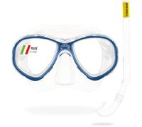 Cressi Kit de snorkel Perla Junior – Máscara Perla + Tubo Minigringo, Azul Talla única