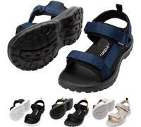 CRESSI Pete Sandal Black/Blue Navy 37 - Sandalia Unisex Ideal para los Días de Verano en la Playa, Diseñada para el Confort y la Practicidad en Entornos Acuáticos, Negro/Azul Navy, 37