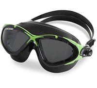 Cressi Planet Crystal - Gafas de natación (silicona, lentes tintadas), color negro y verde