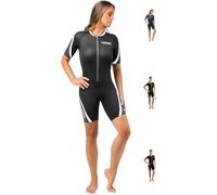 Cressi Playa Lady Shorty Wetsuit 2.5 mm - Traje Monoshort sin Capucha en Neopreno 2.5mm Biforrado, Mujer, Negro/Blanco, 3XL