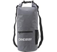 Cressi Premium Bolsa Seca Impermeable Multiuso con Bolsillo Zip y Portabotellas, Unisex Adulto, Gris Oscuro, 10 L