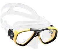 Cressi Primera - Máscara de Buceo con Lentes de Inclinado para Buceo - Lentes Ópticas Disponibles | Focus Fabricado Calidad Desde 1946, Clear/Yellow