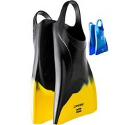 CRESSI Pura Fins Black/Yellow 38/40 - Aletas Cortas de Silicona para Natación y Snorkel, Negro/Amarillo, 38/40, Unisex