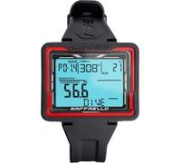 CRESSI Raffaello Diving Computer Ordenador de Buceo con Amplia Pantalla Rectangular de Alto Contraste para la Máxima Legibilidad de los Datos Posible, Unisex-Adult, Negro/Rojo, Talla Única