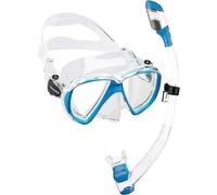 Cressi Ranger & Dry Kit máscara Tubo, Unisex Adulto, Transparente/Azul Claro, Talla Única