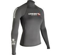 Cressi Rash Guard Lady Black Dive Center Camiseta Mujer elaborada en tejido elástico de primera calidad con filtro de protección UV UPF 30+, Disponible en manga corta y manga larga