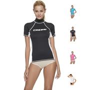 Cressi Rash Guard Camiseta con Filtro de Protección UV UPF 50+, Mujer, Negro, S
