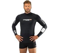Cressi Rash Guard Man Black Dive Center, Camiseta Elaborada en Tejido Elástico de Primera Calidad con Filtro de Protección UV UPF 30+, Disponible en Manga Corta y Manga Larga Hombre, Negro, XL/6 (56)