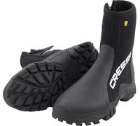 CRESSI ReefTech/RS Boots 5mm - Escarpines Unisex Neopreno Negro de 5mm con Doble Forro Ideales para Inmersiones en Aguas Frías con Aletas Abiertas, para Proteger los Pies del Frío