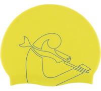 Cressi Ricky Jr Swim Cap Gorro de Natación, Unisex-Youth, Amarillo/Azul, Talla única