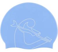 Cressi Ricky Jr Swim Cap - Gorro de Natación Unisex Junior, Azul/Blanco, Talla única