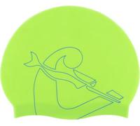 Cressi Ricky Jr Swim Cap - Gorro de Natación Unisex Junior, Lima/Azul, Talla única