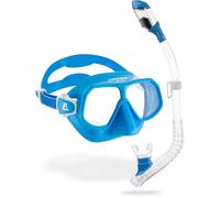 Cressi Rombo & Mini Dry Mask & Snorkel Kits, Azul/Claro