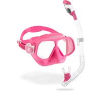 Cressi Rombo & Mini Dry Mask & Snorkel Kits, Rosa/Claro