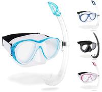 Cressi Samoa & Mexico - Conjunto Máscara Samoa + Tubo Mexico para Buceo y Snorkel, Transparente/Aguamarina, Talla Única, Unisex Adulto