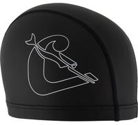 CRESSI Senna Swim Cap PU Coated Black/White - Gorro de Natación para Adultos Forrado de PU, Negro/Blanco, Talla Única