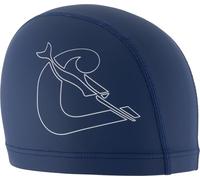 CRESSI Senna Swim Cap PU Coated Blue/White - Gorro de Natación para Adultos Forrado de PU, Azul/Blanco, Talla Única