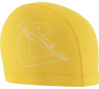 CRESSI Senna Swim Cap PU Coated Yellow/White - Gorro de Natación para Adultos Forrado de PU, Amarillo/Blanco, Talla Única