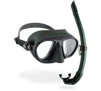 Cressi Set De Máscara Con Calibro Antivaho + Snorkel Corsica Verde