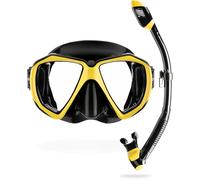 Cressi Ranger & Dry Kit máscara Tubo, Unisex Adulto, Negro/Azul, Talla Única