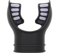 CRESSI Mouthpiece 2 Tone Black/Grey Boquilla Regulador Reforzada de Silicona, Unisex-Adult, Bicolor Negro/Gris, Talla Única