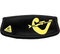 CRESSI Simply Neo Mask Strap Cover Funda de Correa de Neopreno para Máscaras de Buceo y Apnea, Unisex-Adult, Negro/Amarillo, Talla única