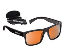 Cressi SPIKE SUNGLASSES BLACK MIRRORED LENS ORANGE