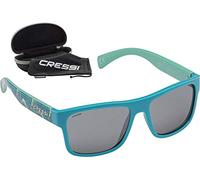 CRESSI Spike Sunglasses Gafas de Sol Deportivo Unisex Adulto, Turquesa Waves Fantasy/Lentes Fume, Talla única