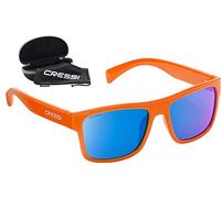 Cressi Spike Sunglasses Gafas de Sol Deportivo Unisex Adulto, Lime/Lentes Espejadas Azul, Talla única