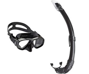 Cressi Tauchmaske Erwachsen Focus Optische Gläser Möglich Gafas De Buceo, Unisex, Negro + Mexico Tubo De Snorkel, Unisex-Adult, Negro, Un Tamaño