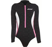Cressi Termico Long Sleeve Lady Swimsuit 2mm Traje de baño de una Pieza de Manga Larga para Mujer en Neopreno de Alta Elasticidad, Women's, Negro/Rosa/Blanco, M
