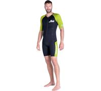 CRESSI Tiburon Man Shorty Wetsuit Black/Fluo Lime 2mm M/3 Traje Corto de Neopreno y Elastano de 2 mm, Men's, Negro/Lima Flúor