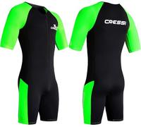 CRESSI Tiburon Man Shorty Wetsuit Black/Fluo Lime 2mm XL/5 Traje Corto de Neopreno y Elastano de 2 mm, Men's, Negro/Lima Flúor