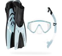 CRESSI Tino Adventure Set - Conjunto de Aletas Tonga, Máscara Tino y Tubo Scylla, para Snorkel y Buceo, Adultos