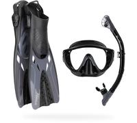 CRESSI Tino Adventure Set - Conjunto de Aletas Tonga, Máscara Tino y Tubo Scylla, para Snorkel y Buceo, Adultos