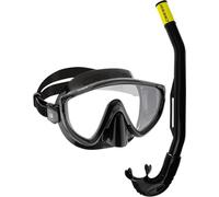 CRESSI Tino & Island 2.0 Black/Black - Conjunto de Snorkel Máscara Tino y Tubo Island 2.0, Negro/Negro, Talla Única, Adultos