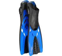 CRESSI Tonga Fins Black/Blue L/XL - Aletas Cortas Ajustable y Ligeras para Adulto, Ideales para Esnórquel, Natación, Negro/Azul, L/XL