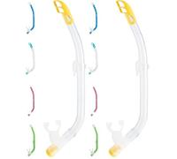 Cressi Top Snorkel Tubo de respiración pequeño, Unisex niños, Transparent/Amarillo, Talla única (Paquete de 2)