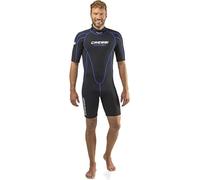 Cressi Tortuga Man Shorty Wetsuit Traje Monoshort sin Capucha en Neopreno 2.5mm Biforrado para Hombre, Men's, Negro/Azul, L