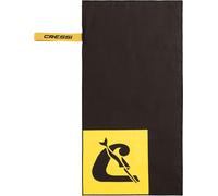 Cressi Towel Microfibre Double Face Vela - Toalla Unisex de Microfibra Alto Rendimiento Increíblemente Absorbente, Mejor Que Las Toallas Estándar- Negro/Amarillo XL (75x150 cm), Unisex
