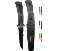 Cressi XRC565050 Cuchillo de Buceo, Unisex Adulto, Negro/Gris/Hoja Negro, 23.5 cm