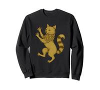 Cresta de gato Renacimiento Fantasía Arte Heráldico Medieval Animal Sudadera
