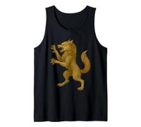 Cresta de Lobo Renacimiento Fantasía Arte Heráldico Medieval Animal Camiseta sin Mangas