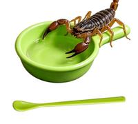 Crested Gecko Food Dish | Reptile Feeder with Spoon | Bearded Dragon Feeder