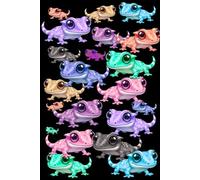 Crested Gecko Journal - Kawaii Geckos Cover: Part of the Lizard Collection - Themed for Kids, Teens & Adults - with Unlined Pages