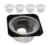 Crested Water Bowl, Lizard Water Bowl, Reptile Food Feeder, Detachable Space Saving, Tank Accessories with Cups, Feeding Dish for Gecko, Sturdy Design, 4.53x2.36x1.18 Inches