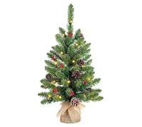 Creston Árbol de Navidad artificial de 60 cm con 20 luces