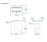 Crestron FT2-202-MECH-PTL-B Sistema de Organización de Cables Fliptop Serie FT2, Tamaño 202, Mecánico, Tapa Pasa-Cables, Negro
